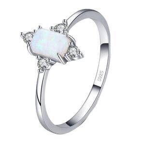 925 Sterling Silver Opal Ring